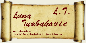 Luna Tumbaković vizit kartica